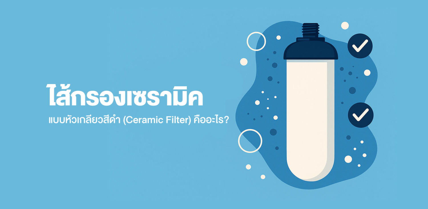 ไส้กรองเซรามิคแบบหัวเกลียวสีดำ