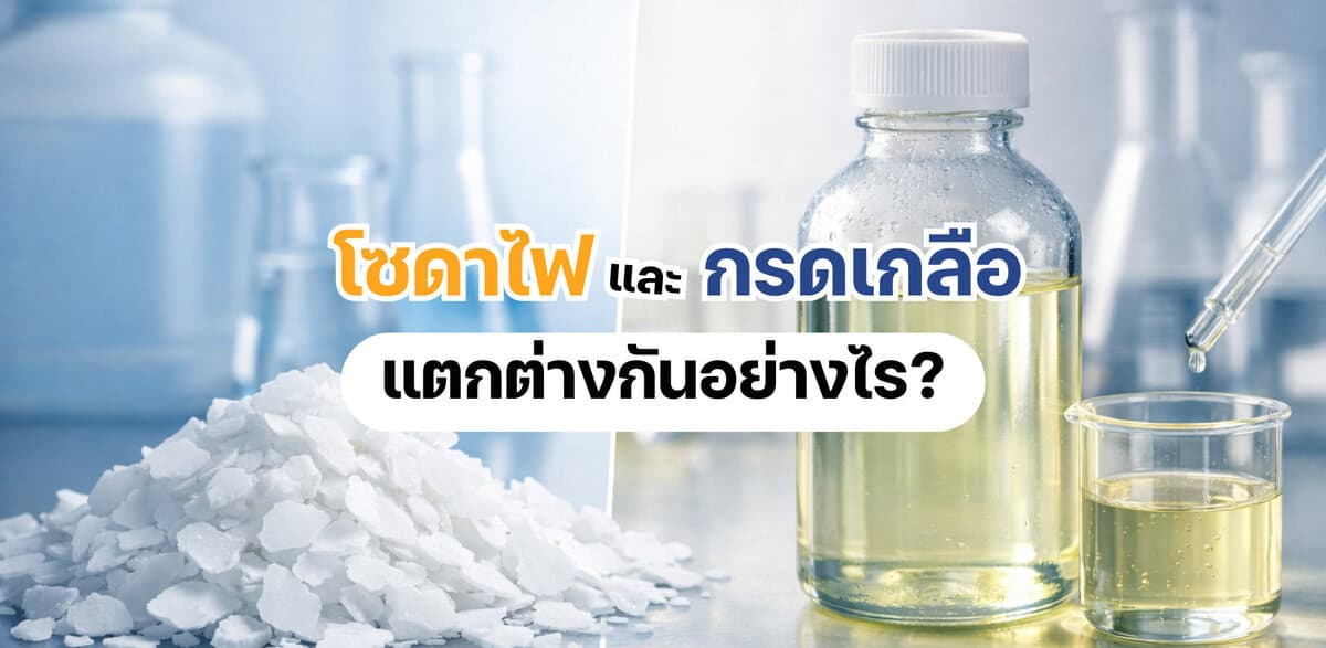 โซดาไฟ กับ กรดเกลือ ใช้ต่างกันอย่างไร