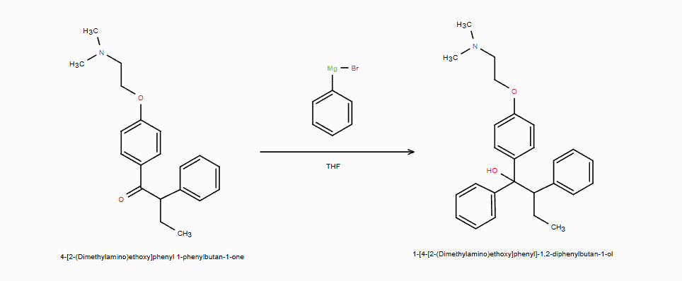 1-[4-[2-(Dimethylamino)ethoxy]phenyl]-1,2-diphenylbutan-1-ol Synthesis
