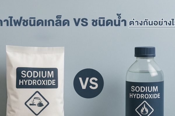 โซดาไฟชนิดเกล็ด VS ชนิดน้ำ ต่างกันอย่างไร?